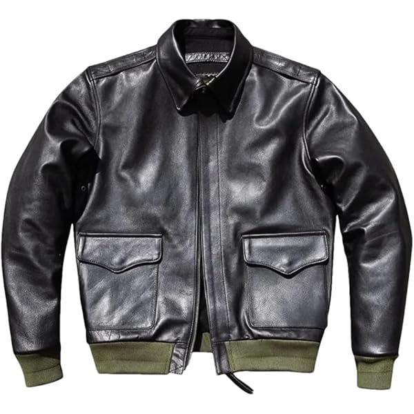 WWII US Army Air Force Leather Bomber Jacket | Men Air Force A-2 WWII US Army Air Force Leather Bomber Jacket | Men Air Force A-2